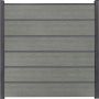 GroJa BasicLine Premium PVC-steekzaun schutting Grey Ash Cut privacyscherm lamellenomheining