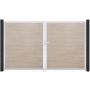 GroJa Doppeltor BasicLine schmal PVC-steekzaun Sheffield Oak