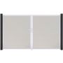 GroJa Doppeltor BasicLine smal PVC-steekzaun Wit