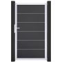 GroJa Individuele poort BasicLine Premium PVC-steekzaun Antraciet