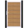 GroJa Enkelpaal BasicLine Premium PVC-steekzaun Eikenstroofhout Natuur