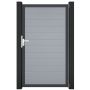 GroJa Enkelsection BasicLine smal PVC-steekzaun Zilvergrijs