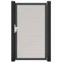 GroJa Enkel poort BasicLine smal PVC-steekzaun Wit