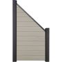 GroJa Solid Steekzaun Schutting Aansluiting Bi-Color Sand Zichtscherm Steekzaun Lamellenomheining