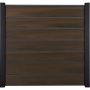 GroJa Solid Grande Premium steekzaun schutting walnoot co-geëxtrudeerd privacy schutting steekzaun lamellenomheining