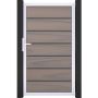 GroJa Enkel tuinpoort Solid Grande steekzaun bi-color coëxtrudeerd