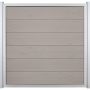 GroJa Viento schutting Bi-Color Zand met Alu-frame EV1 zilver Zichtscherm Lamellenomheining
