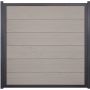 GroJa Viento schutting Bi-Color Zand met Aluminium-frame Antraciet DB 703 zichtscherm Lamellenomheining