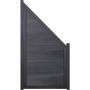 GroJa Viento schutting zichtschermlatten steengrijs co-geëxtrudeerd met aluminium frame antraciet DB 703 zichtscherm lamellenomheining
