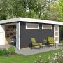 WEKA enkel garage 441 hout grafietgrijs