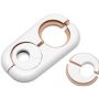 HARO Dubbele radiatorrozet Binnendiameter 19 mm wit