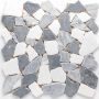 Wellker natuurstenen mozaïek Recife Grey / Marquina 30,5x30,5 cm mozaïektegels