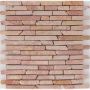 Wellker Natuursteenmozaïek Arauca Red Travertino geslepen 30,5x30,5 cm Mozaïektegels