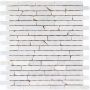 Wellker Natuursteenmozaïek Arauca Marmer Carrara White getromeld 30,5x30,5 cm mozaïektegels