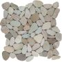 Wellker natuursteenmozaïek rivierkeien Toscana Mix plat geslepen 30x30 cm mozaïektegels