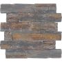 Wellker wandverblendstenen natuursteen op cement multicolor 55x20x3-4cm strookjes