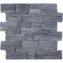 Wellker wandverblender natuursteen op cement zwart 55x20x3-4cm strook