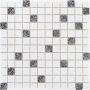 Wellker Kombimozaïek Natuursteen Metaal Arequipa Silver 30x30 cm mozaïektegels 8 mm
