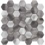 Wellker Metaalmozaïek Silver Hexagon 30x30 cm mozaïektegels