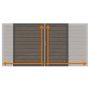 TraumGarten dubbele poort op maat schutting SYSTEM ALU PLUS Vintage Oak