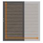 TraumGarten enkel poort op maat schutting SYSTEEM ALU PLUS Vintage Oak