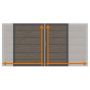 TraumGarten Dubbele poort op maat schutting SYSTEEM ALU XL Vintage Oak