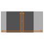 TraumGarten Dubbele poort op maat schutting SYSTEM BOARD Leisteen