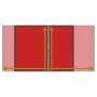 TraumGarten Dubbele poort op maat schutting SYSTEM BOARD Rood