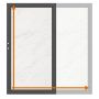 TraumGarten Enkele poort op maat schutting SYSTEM BOARD Marmer Wit