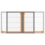 TraumGarten Dubbele poort op maat schutting SYSTEM BOARD XL Marmer Wit