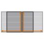 TraumGarten Dubbele poort op maat Schutting SYSTEM BOARD XL Titangrijs