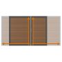 TraumGarten Doppelpoort op maat schutting SYSTEEM NEO PLATINUM Teak-bruin