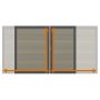 TraumGarten Dubbele poort op maat schutting SYSTEEM NEO PLATINUM Taupe-Grijs