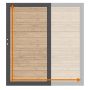 TraumGarten Enkelbrede poort op maat schutting SYSTEEM WPC CLASSIC Zand