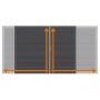 TraumGarten Dubbele poort op maat schutting SYSTEEM WPC Platinum XL Antraciet