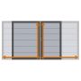 TraumGarten Dubbele poort op maat schutting WPC XL Grijs