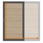 TraumGarten Enkelvoudige poort op maat Schutting SYSTEM WPC XL Zand