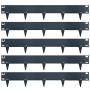 Wellker grasbordersteenen metaal staal gegalvaniseerd antraciet bedrand 15 cm hoog