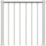 Minka balustrade met verticale staven en PVC handleuning wit recht