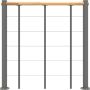 Minka balustrade grijs met onderrails en houten leuning recht
