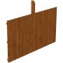 Skan Hout achterwand lamellenhout voor enkele carport voor doorgang tot 341cm Notenboom