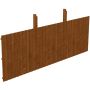 Skan Holz achterwand lamellenhout voor dubbelcarport voor doorrijhoogte tot 550cm Noot