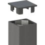 TraumGarten-schutting JUMBO WPC-schuttingpalen met metalen kern Antraciet
