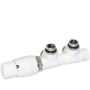 Ximax radiatoraccessoires aansluitgarnituur middenverbinding Twins hoek hoekuitvoering wit