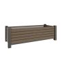 TraumGarten SYSTEM Ruitpatroon Alu 4-hoek Plantenbak met inzet, Vintage-Oak