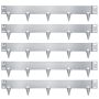 Wellker grasbordermetaal staal verzinkt zilver bedrand 15 cm hoog