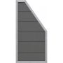 TraumGarten Schutting DESIGN WPC ALU Aansluiting Antraciet/Zilver Zichtscherm Lamellenomheining