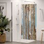 Winwall douchewand aluminium composiet Oudhout turkoois