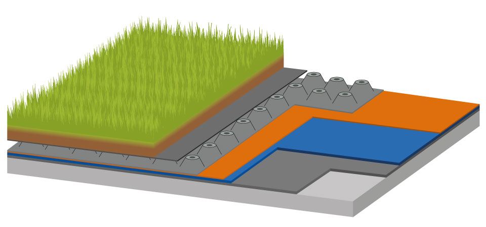 Dakterras in detail