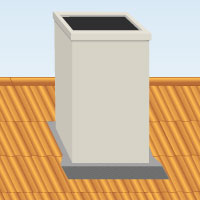 Pleister-schoorsteen-bekleding